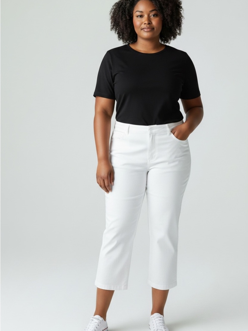 Ladies Talbots Petites The Perfect Skimmer White Cropped Pants - New 12P - Picture 4 of 5